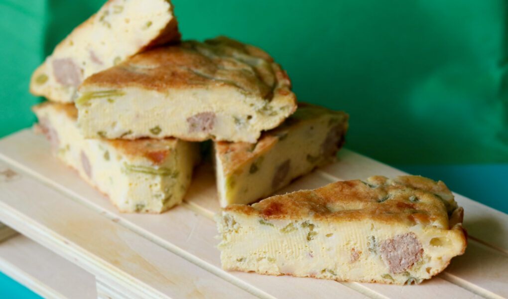 frittata con salsiccia