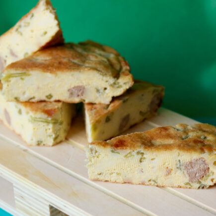 frittata con salsiccia