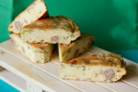 frittata con salsiccia